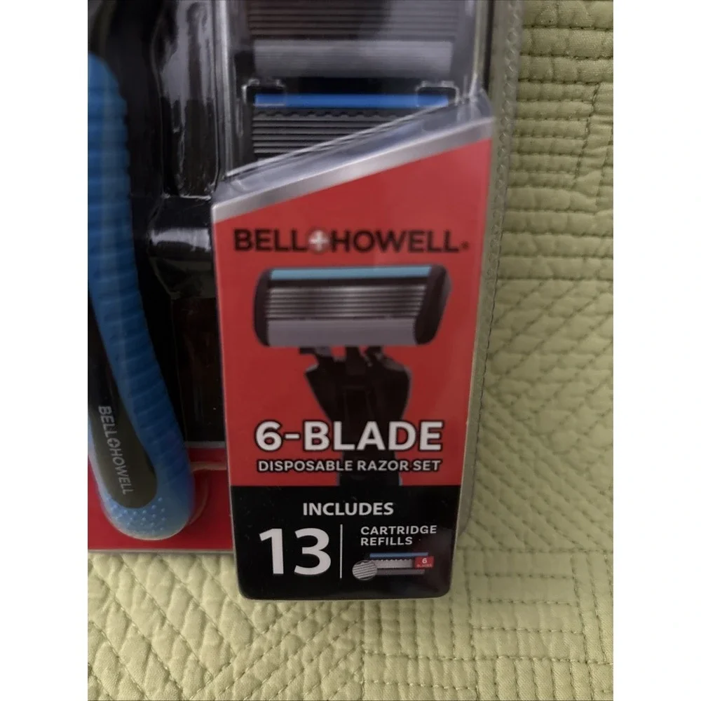 BELL & HOWELL PRO FLEX Razors 6 Precision Blades w/ 13 Refill Cartridges - NEW